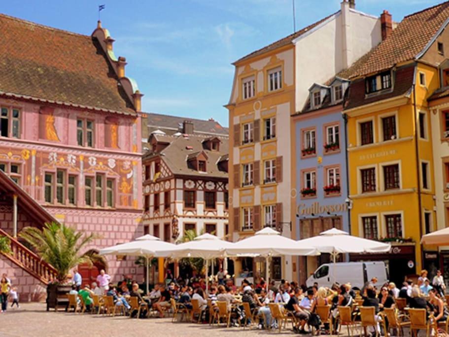1 Appartement 3P Ideal Famille Travail Renove Lumineux Parking Gratuit Mulhouse Luaran gambar